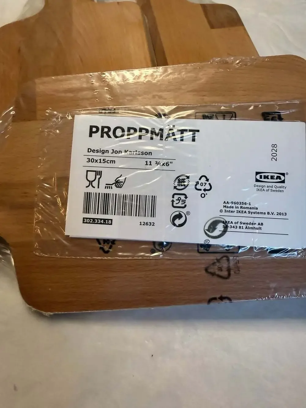 IKEA PROPPMÄTT Beech Cutting Board Serving Board 30x15 cm Set of 3